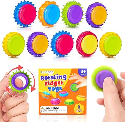 rotating fidget rings, sensory toys, fidgets