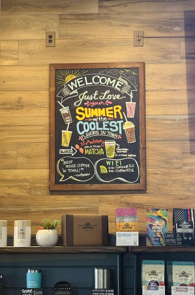 Just Love Cafe in Nolensville, coffee shop, Nashville Tennessee