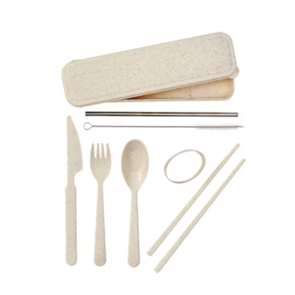 Crofton Reusable Cutlery Set with Case, dishwasher safe, utensils