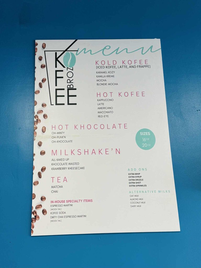 Kofee Broz LLZ, Coffee shop in Springfield Tennessee