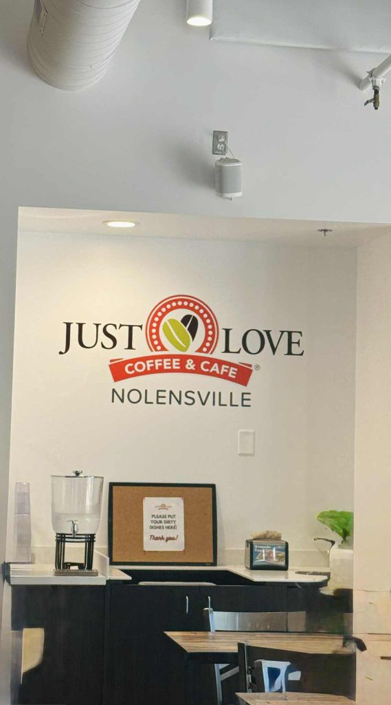 Just Love Cafe in Nolensville, coffee shop, Nashville Tennessee