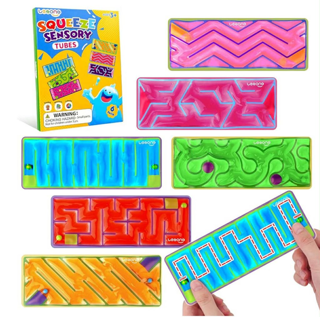 squishy sensory tubes, sensory toys, fidget toys