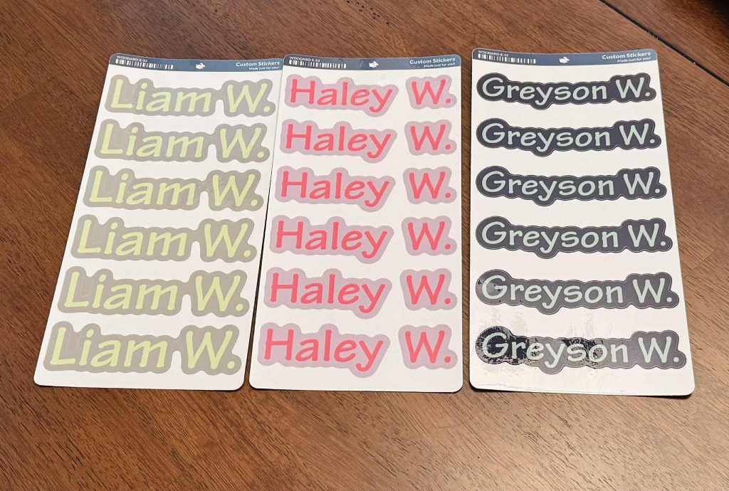 Custom Name Stickers for Water Bottles - Personalized Waterproof Vinyl Name Labels for Cups, Tumblers, Helmets, Laptop, Servers, Cars and Daycare (6 Stickers)