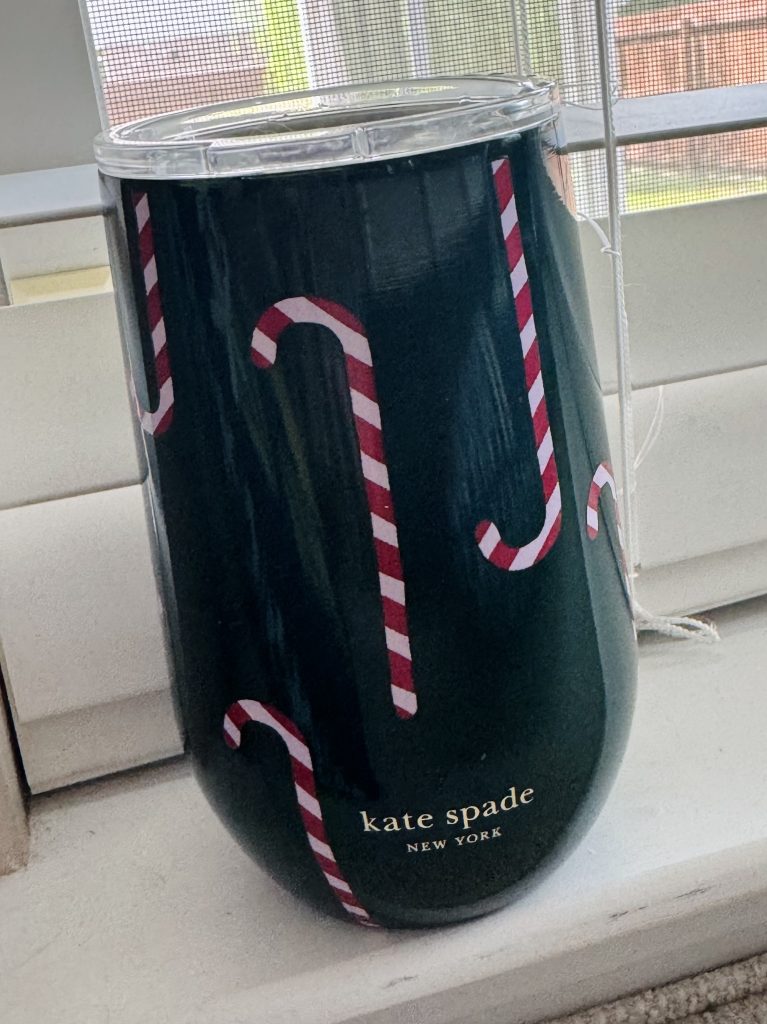 Kate Spade New York Candy Cane Wine Tumbler, Kate Spade Wine Tumbler