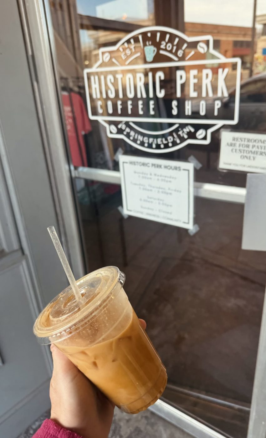Historic Perk coffee shop Springfield Tennessee