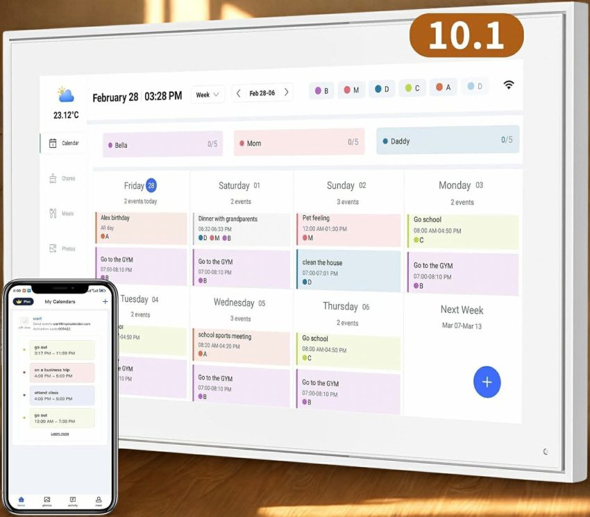 Digital calendar and chore chart Fam Cal app