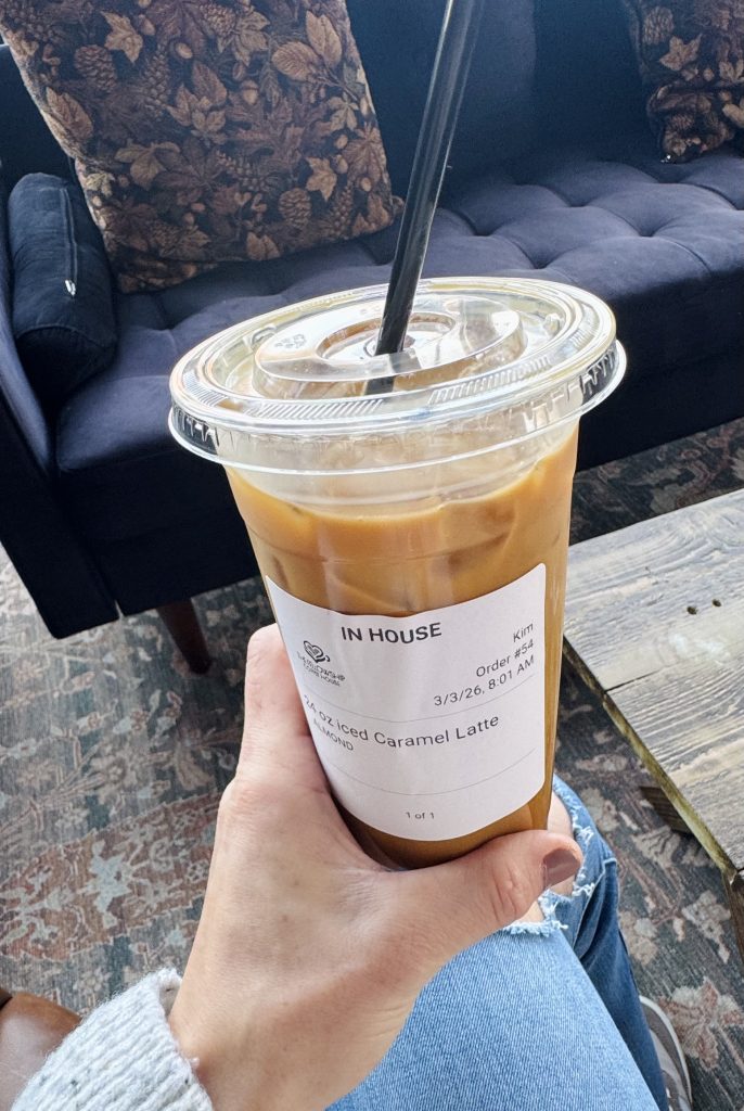 Visit 1: Iced Caramel Latte w/ Almond Milk